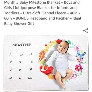 Baby milestone blanket nwt